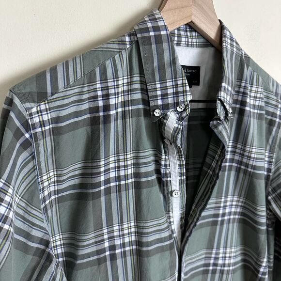 rag & bone Fit 2 Plaid Button Up Shirt Men’s S P EUC - Picture 2 of 10